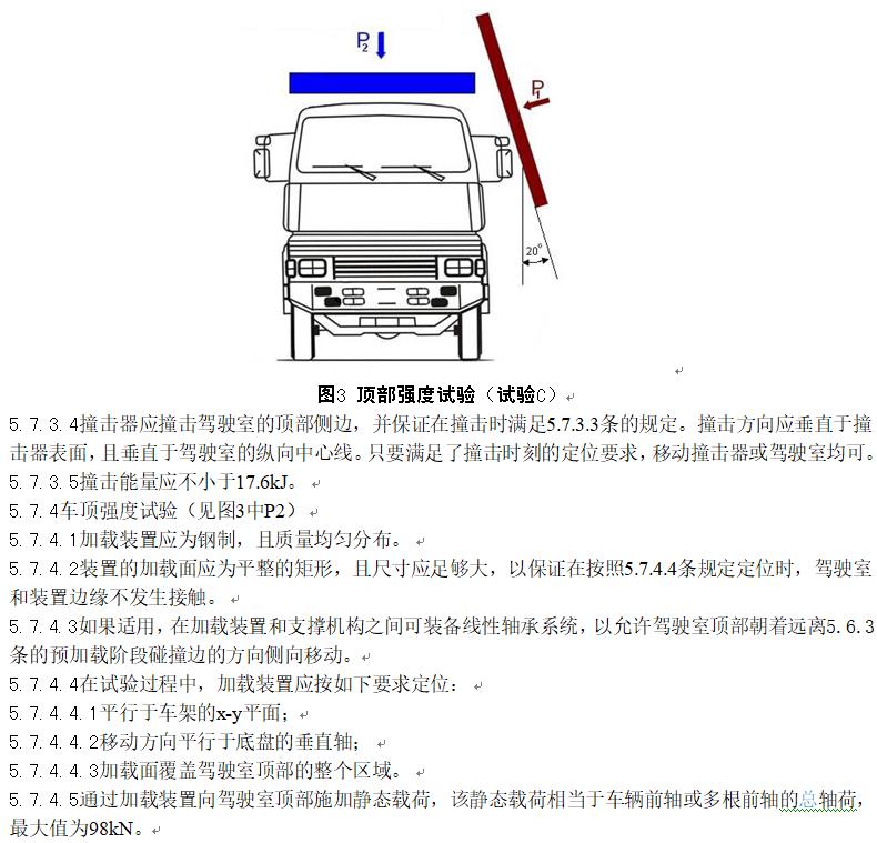 商用车驾驶室标准